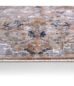 Label J Amena ZFA08 Medallion Brown and Gray Area Rug (9'X12'11")