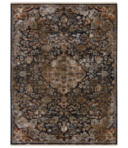 Vibe by Jaipur Living Amena Medallion Black/ Dark Taupe Area Rug (8'X10'6")