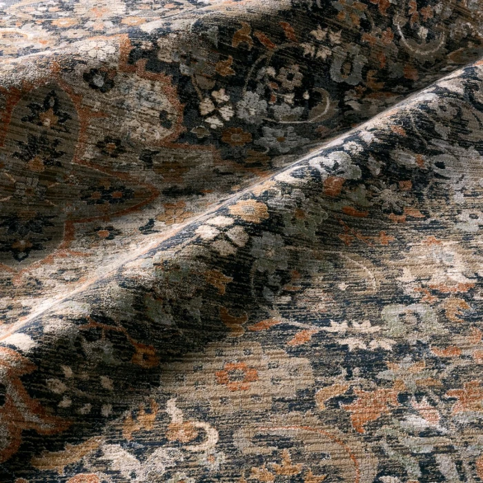 Label J Amena ZFA09 Medallion Blue/Gray Runner (3'X10'2")