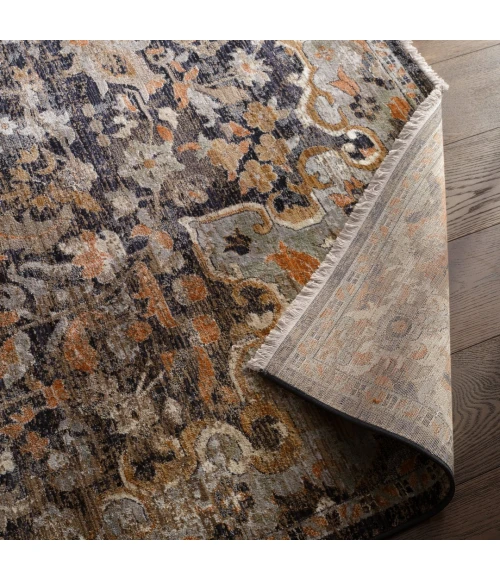 Label J Amena ZFA09 Medallion Blue/Gray Runner (3'X10'2")