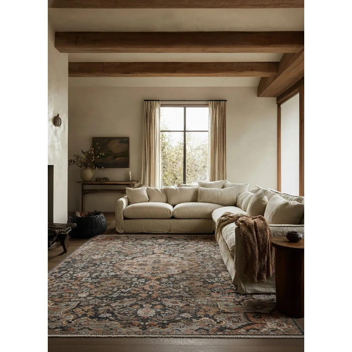 Label J Amena ZFA09 Medallion Blue/Gray Runner (3'X10'2")