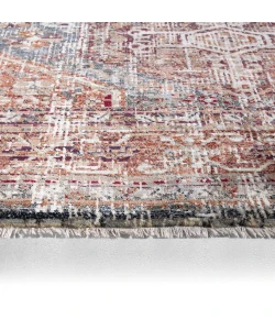 Label J Zakaria ZFA16 Medallion Red and Blue Area Rug (9'X12'11")