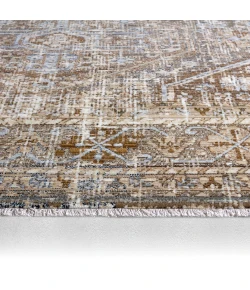 Label J Zakaria ZFA17 Medallion Tan and Taupe Area Rug (9'X12'11")