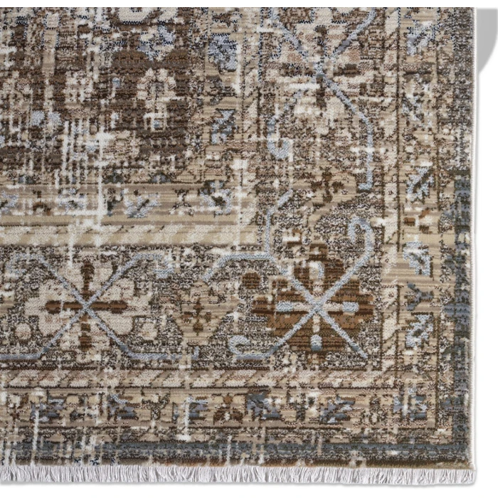 Label J Zakaria ZFA17 Medallion Tan and Taupe Area Rug (9'X12'11")