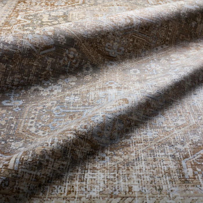 Label J Zakaria ZFA17 Medallion Tan and Taupe Area Rug (9'X12'11")