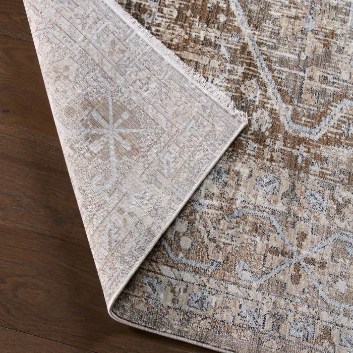 Label J Zakaria ZFA17 Medallion Tan and Taupe Area Rug (9'X12'11")