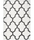 Marrakesh Shag Trellis Ivory/Charcoal 5 ft. x 8 ft. Area Rug