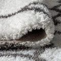 Marrakesh Shag Trellis Ivory/Charcoal 2 ft. x 8 ft. Runner Rug
