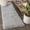 Jonathany Alaska Shag ALA102A Gray Area Rug 2 ft. 3 in. X 8 ft. Runner