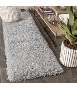 Jonathany Alaska Shag ALA102A Gray Area Rug 2 ft. 3 in. X 8 ft. Runner