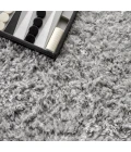 Aydin Solid Plush Shag Gray 3 ft. x 5 ft. Area Rug