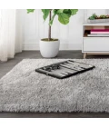 Aydin Solid Plush Shag Gray 3 ft. x 5 ft. Area Rug