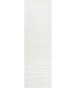 Jonathany Alaska Shag ALA102B Ivory Area Rug 2 ft. 3 in. X 8 ft. Runner