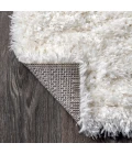 Aydin Solid Plush Shag Ivory 5 ft. x 8 ft. Area Rug