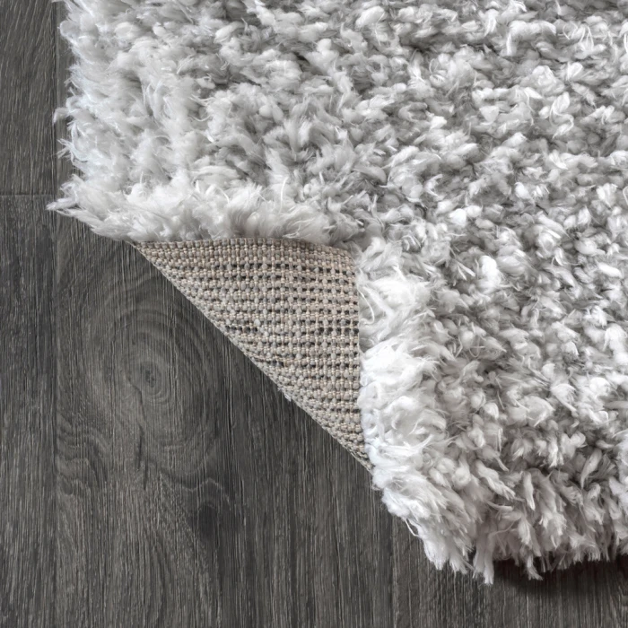 Aydin Plush Shag Mingled Gray/Ivory 3 ft. x 5 ft. Area Rug