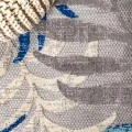 Tropics Palm Leaves Gray/Blue 6' Square Indoor/Outdoor Area Rug