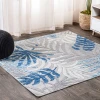 Jonathany Amalfi Coast AMC100A Gray/Blue Area Rug 5 ft. 3 in. X 5 ft. 3 in. Square