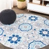 Jonathany Amalfi Coast AMC101A Blue/Gray Area Rug 5 ft. 3 in. X 5 ft. 3 in. Round