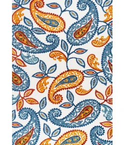 Jonathany Amalfi Coast AMC102B Orange/Blue Area Rug 3 ft. X 5 ft. Rectangle