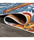 Julien Paisley High-Low Orange/Blue 2 ft. x 10 ft. Indoor/Outdoor Runner Rug