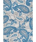 Julien Paisley High-Low Blue/Light Gray 8 ft. x 10 ft. Indoor/Outdoor Area Rug