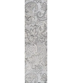 Jonathany Amalfi Coast AMC103A Light Gray/Ivory Area Rug 2 ft. 3 in. X 10 ft. Runner
