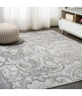 Gordes Paisley High-Low Light Gray/Ivory 5 ft. x 8 ft. Indoor/Outdoor Area Rug