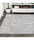 Gordes Paisley High-Low Light Gray/Ivory 5 ft. x 8 ft. Indoor/Outdoor Area Rug