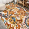 Jonathany Amalfi Coast AMC103B Orange/Multi Area Rug 7 ft. 9 in. X 10 ft. Rectangle