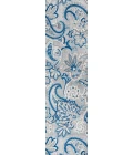 Gordes Paisley High-Low Light Gray/Blue 2 ft. x 8 ft. Indoor/Outdoor Runner Rug