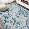 Jonathany Amalfi Coast AMC103C Light Gray/Blue Area Rug 7 ft. 9 in. X 10 ft. Rectangle