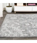 Lucena Modern Medallion High-Low Light Gray/Ivory 3 ft. x 5 ft. Indoor/Outdoor Area Rug