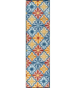 Jonathany Amalfi Coast AMC105A Blue/Multi Area Rug 2 ft. 3 in. X 10 ft. Runner