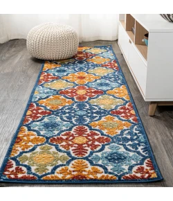 Jonathany Amalfi Coast AMC105A Blue/Multi Area Rug 2 ft. 3 in. X 10 ft. Runner