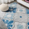 Jonathany Amalfi Coast AMC105B Light Gray/Blue Area Rug 7 ft. 9 in. X 10 ft. Rectangle