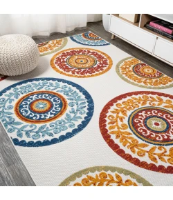 Jonathany Amalfi Coast AMC106A Red/Blue Area Rug 4 ft. X 6 ft. Rectangle