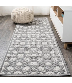 Jonathany Amalfi Coast AMC107A Light Gray/Ivory Area Rug 2 ft. 3 in. X 8 ft. Runner