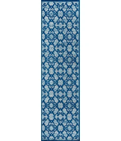 Jonathany Amalfi Coast AMC107B Light Gray/Blue Area Rug 2 ft. 3 in. X 8 ft. Runner