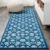 Jonathany Amalfi Coast AMC107B Light Gray/Blue Area Rug 2 ft. 3 in. X 8 ft. Runner