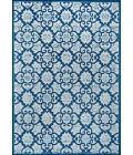 Gallia Tile Trellis High-Low Light Gray/Blue 8 ft. x 10 ft. Indoor/Outdoor Area Rug