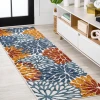 Jonathany Amalfi Coast AMC108A Orange/Blue/Cream Area Rug 2 ft. 3 in. X 8 ft. Runner