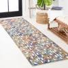 Jonathany Amalfi Coast AMC111A Cream/Blue/Orange Area Rug 2 ft. 3 in. X 8 ft. Runner
