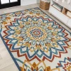 Jonathany Amalfi Coast AMC112A Red/Blue/Yellow Area Rug 7 ft. 9 in. X 10 ft. Rectangle