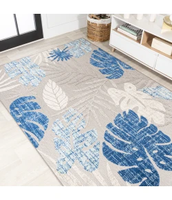 Jonathany Amalfi Coast AMC113A Light Gray/Navy Area Rug 7 ft. 9 in. X 10 ft. Rectangle