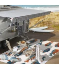 Algarve Modern Fish High-Low Navy/Orange/Cream 2 ft. x 8 ft. Indoor/Outdoor Runner Rug