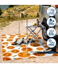 Aranciata Citrus Slice High-Low Orange/Cream 2 ft. x 8 ft. Indoor/Outdoor Runner Rug