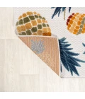 Ananas Bold Pineapple High-Low Orange/Navy 2 ft. x 8 ft. Indoor/Outdoor Runner Rug