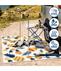 Ananas Bold Pineapple High-Low Orange/Navy 2 ft. x 8 ft. Indoor/Outdoor Runner Rug