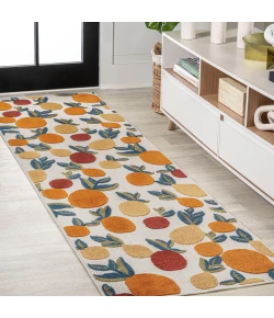Jonathany Amalfi Coast AMC118A Orange/Beige/Cream Area Rug 2 ft. 3 in. X 8 ft. Runner