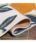Limone Bold Lemon High-Low Orange/Beige/Cream 2 ft. x 8 ft. Indoor/Outdoor Runner Rug